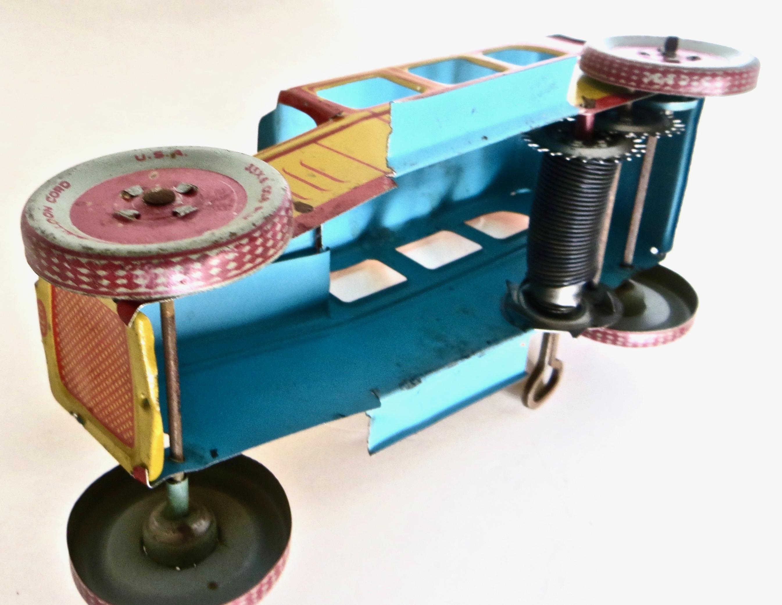 Early Vintage Chein Company All Tin Toy Wind-Up Limousine, American, Circa 1930 For Sale 2