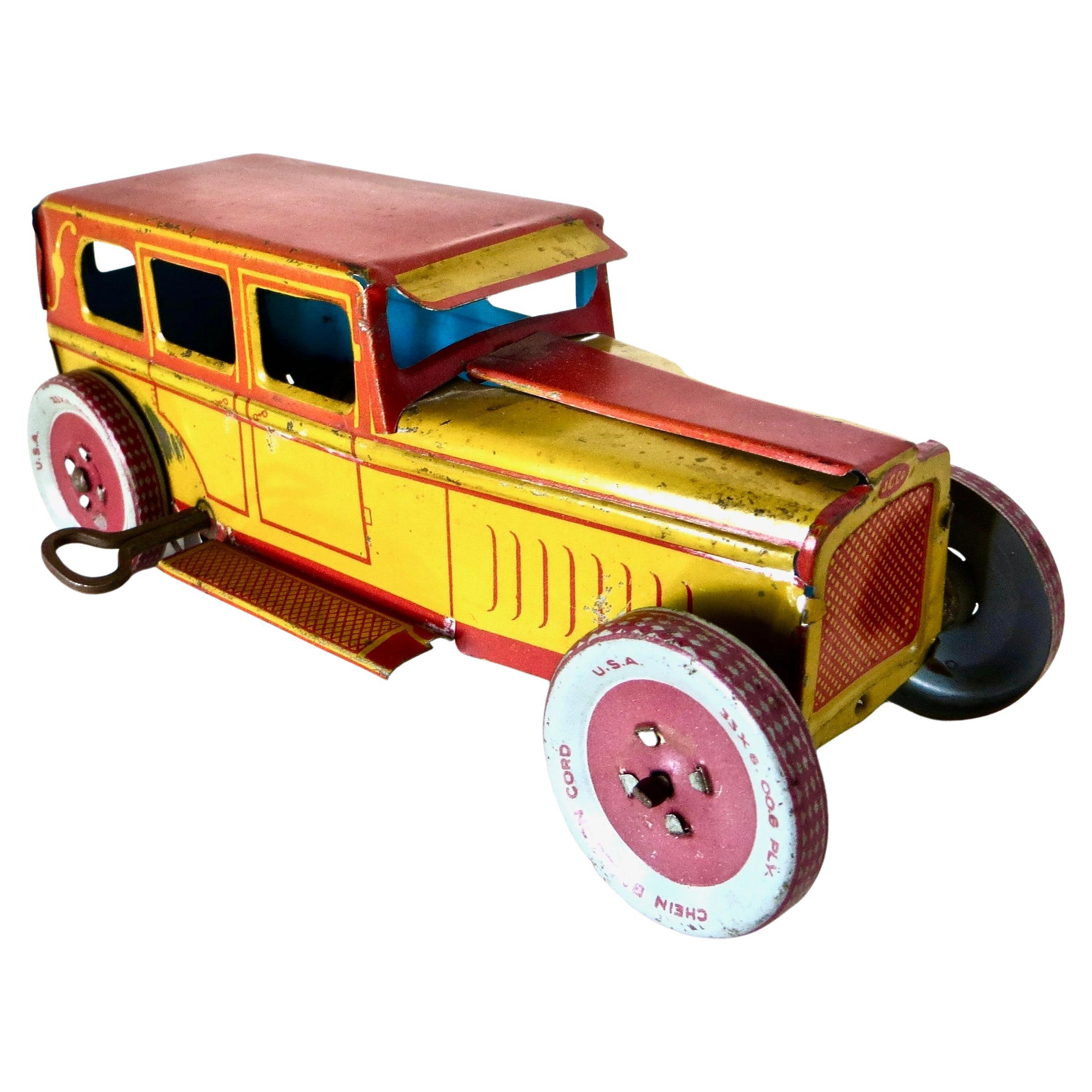 Early Vintage Chein Company All Tin Toy Wind-Up Limousine, American, Circa 1930 For Sale