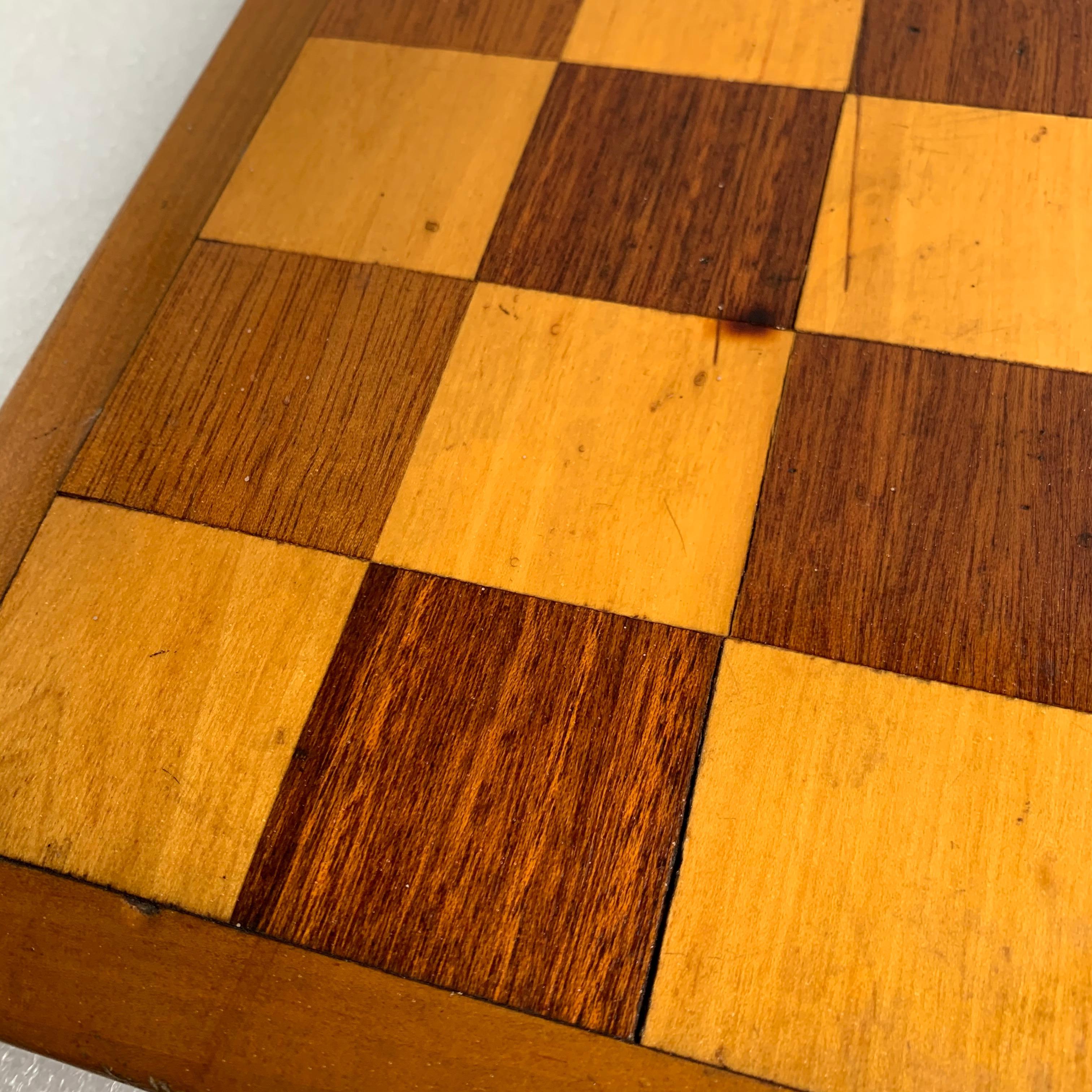 Early Vintage Chess Board Table Top In Good Condition In Haddonfield, NJ