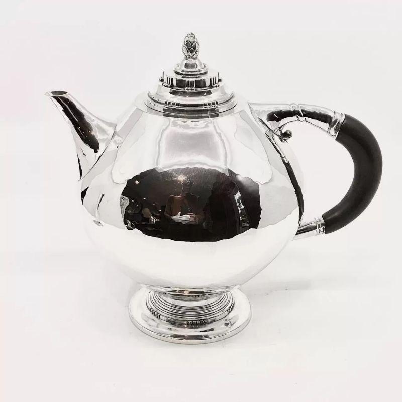 Polished Early Vintage Georg Jensen Silver Teapot 279 For Sale