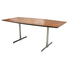 Früher Vintage Knoll Nussbaumholz Multi Use Konferenztisch Esstisch Schreibtisch