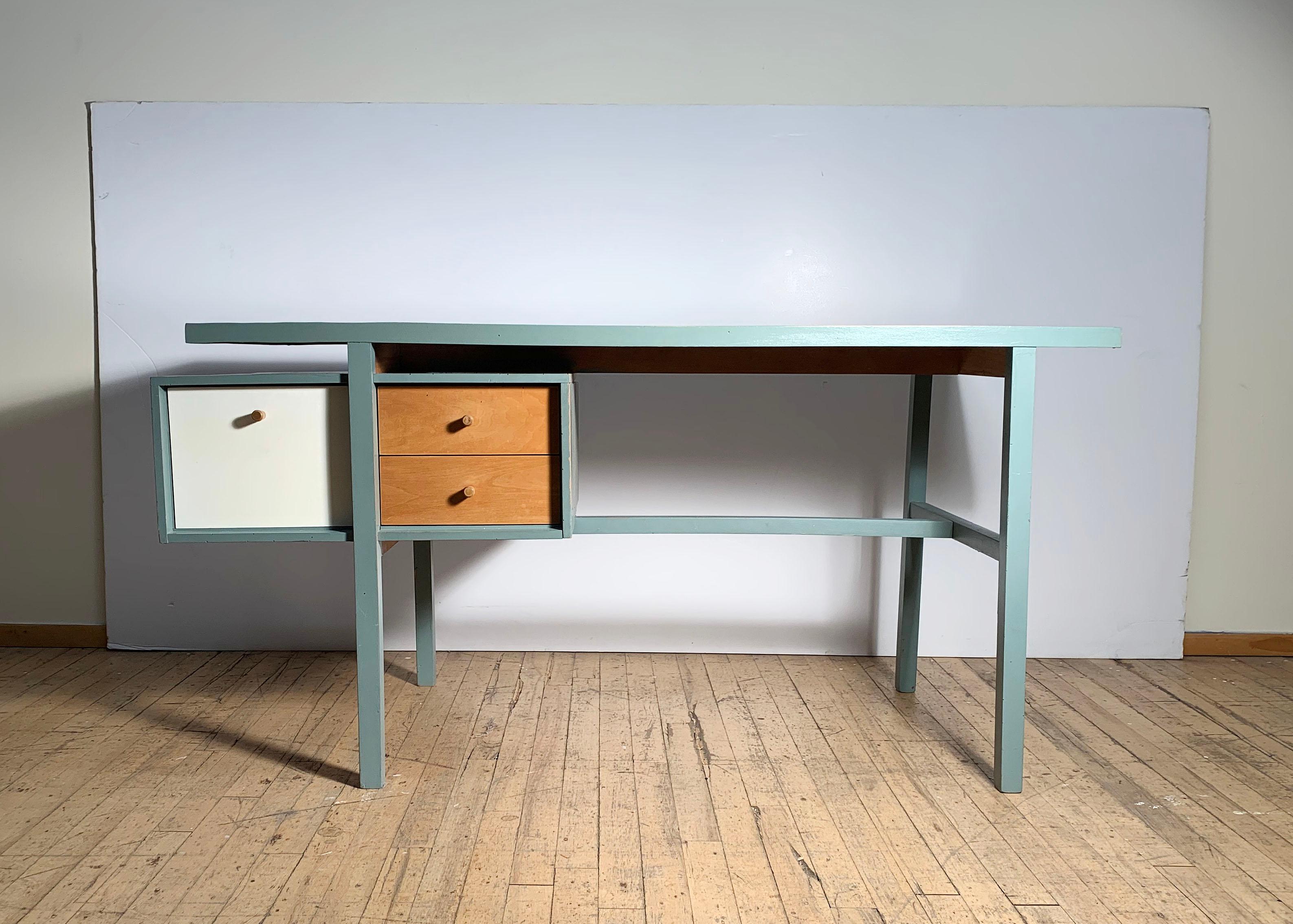 Early vintage Milo Baughman Architectural cantilevered desk for Glenn of California
c. 1950

This desk is being sold 