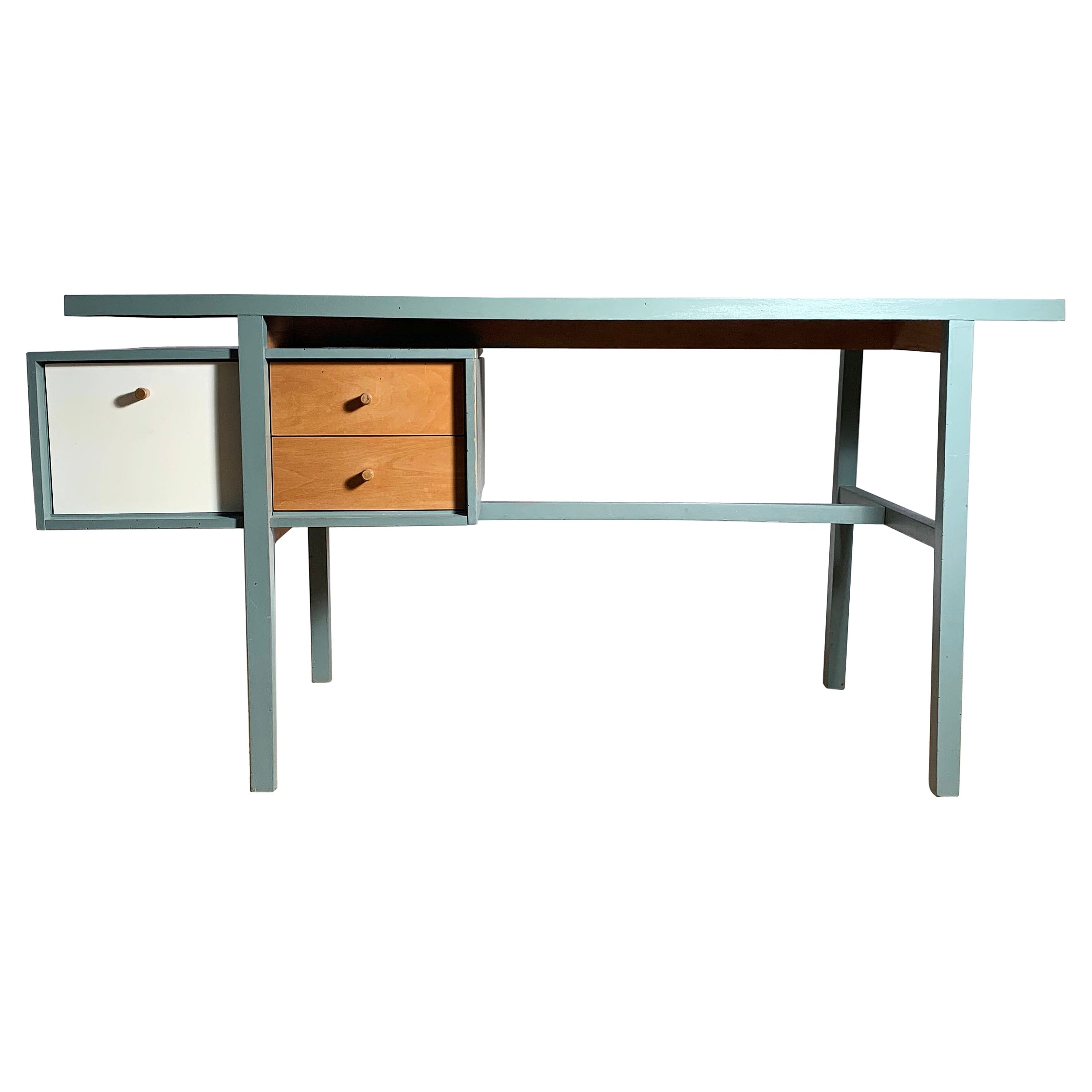 Early Vintage Milo Baughman Architectural Cantilevered Desk for Glenn of Calif