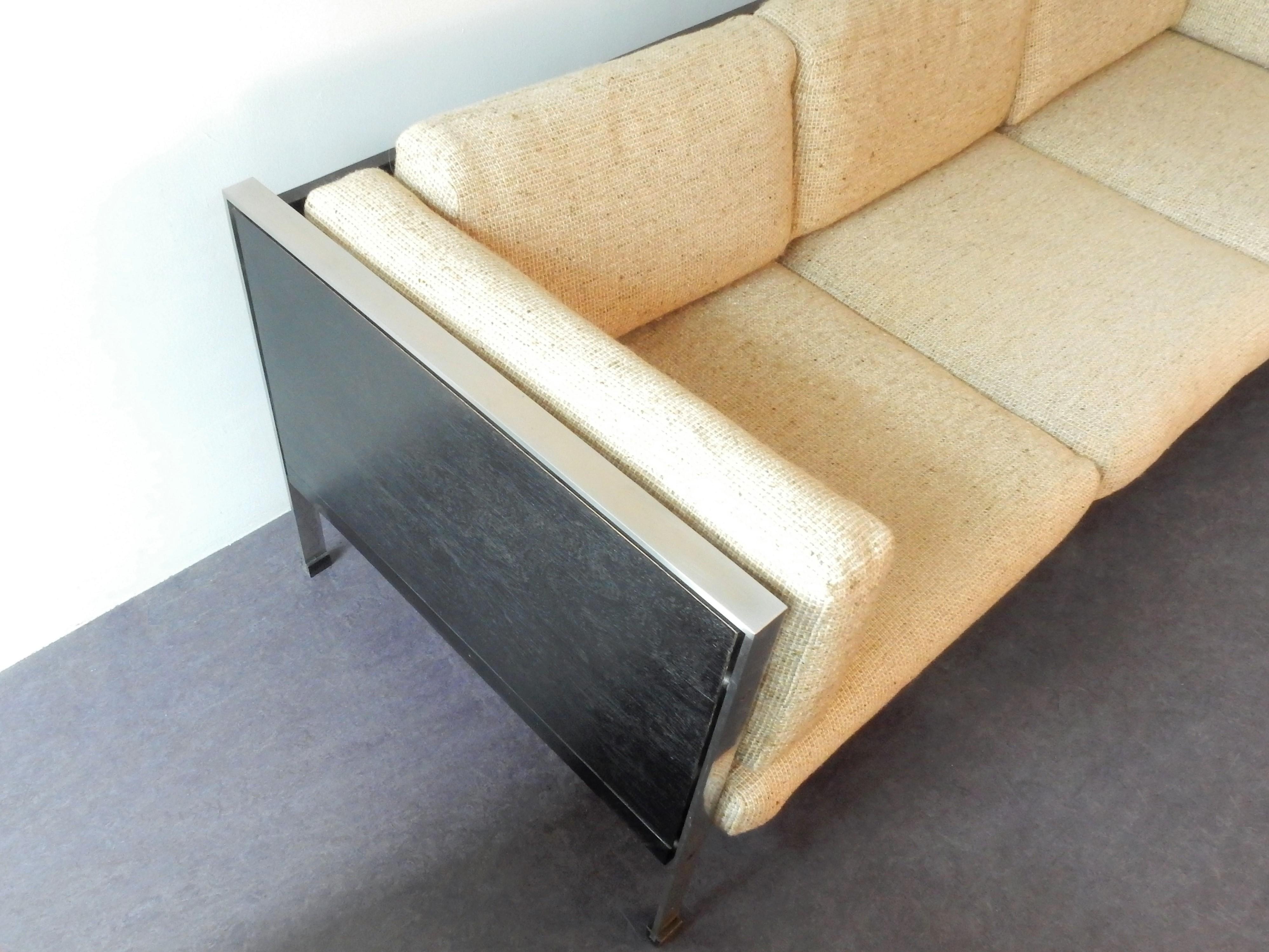 A very special piece of design. This sofa was made by the Dutch interior designer Jan des Bouvrie himself in 1962. He was 20 years old at that time and he made it most likely during or short after his time at the Rietveld Academy. This sofa is