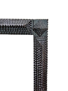 Early Wall Mirror, Frame, Tramp Art, Folk Art, Biedermeier, 1835, Austria