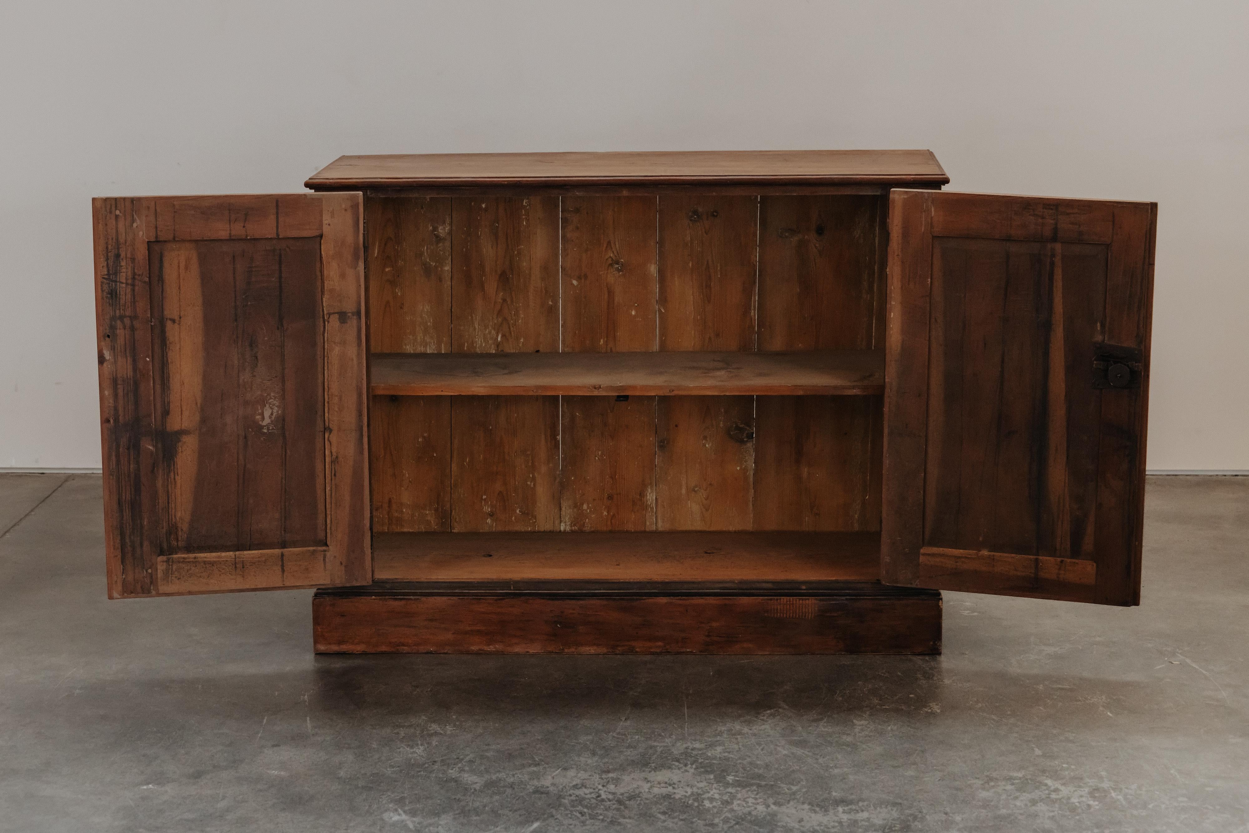 European Early Walnut Cabinet From Italy, Circa 1800 For Sale