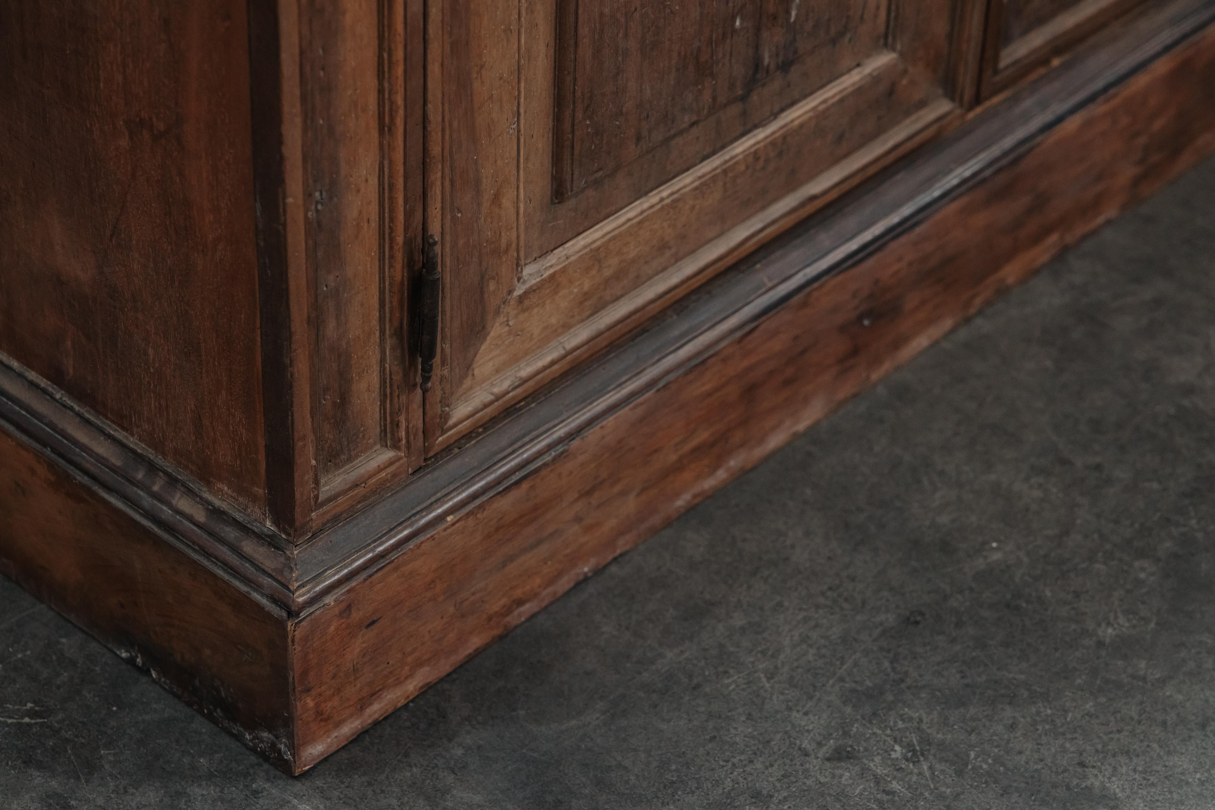 Early Walnut Cabinet From Italy, Circa 1800 For Sale 1