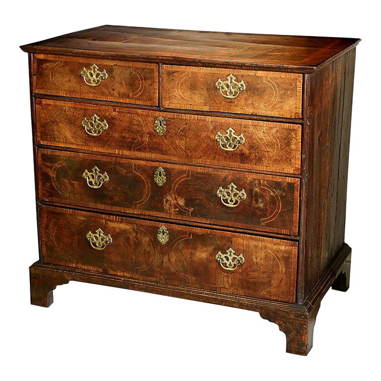 Early Walnut Chest of Drawers For Sale
