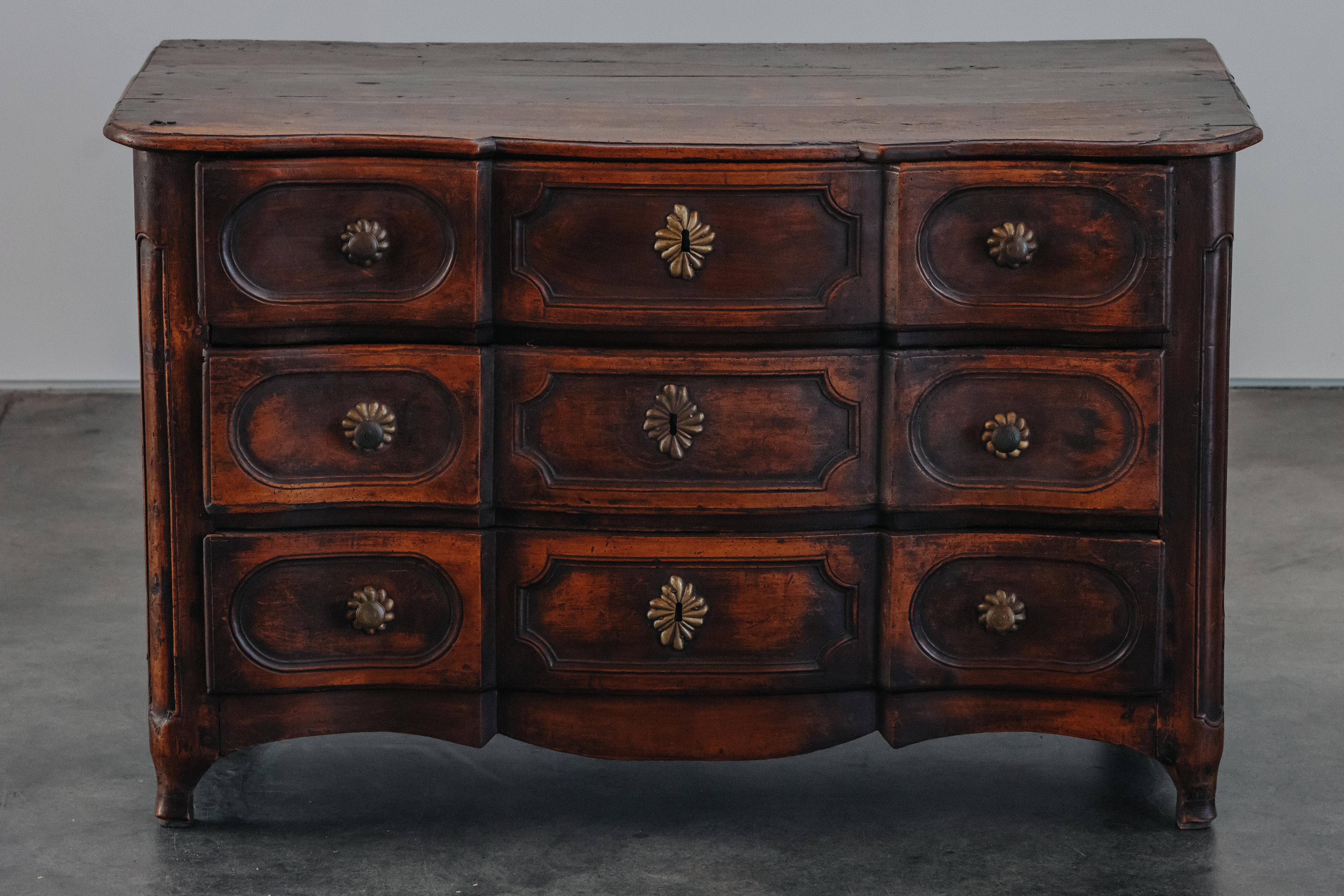 European Early Walnut Chest of Drawers From France, Circa 1800 For Sale