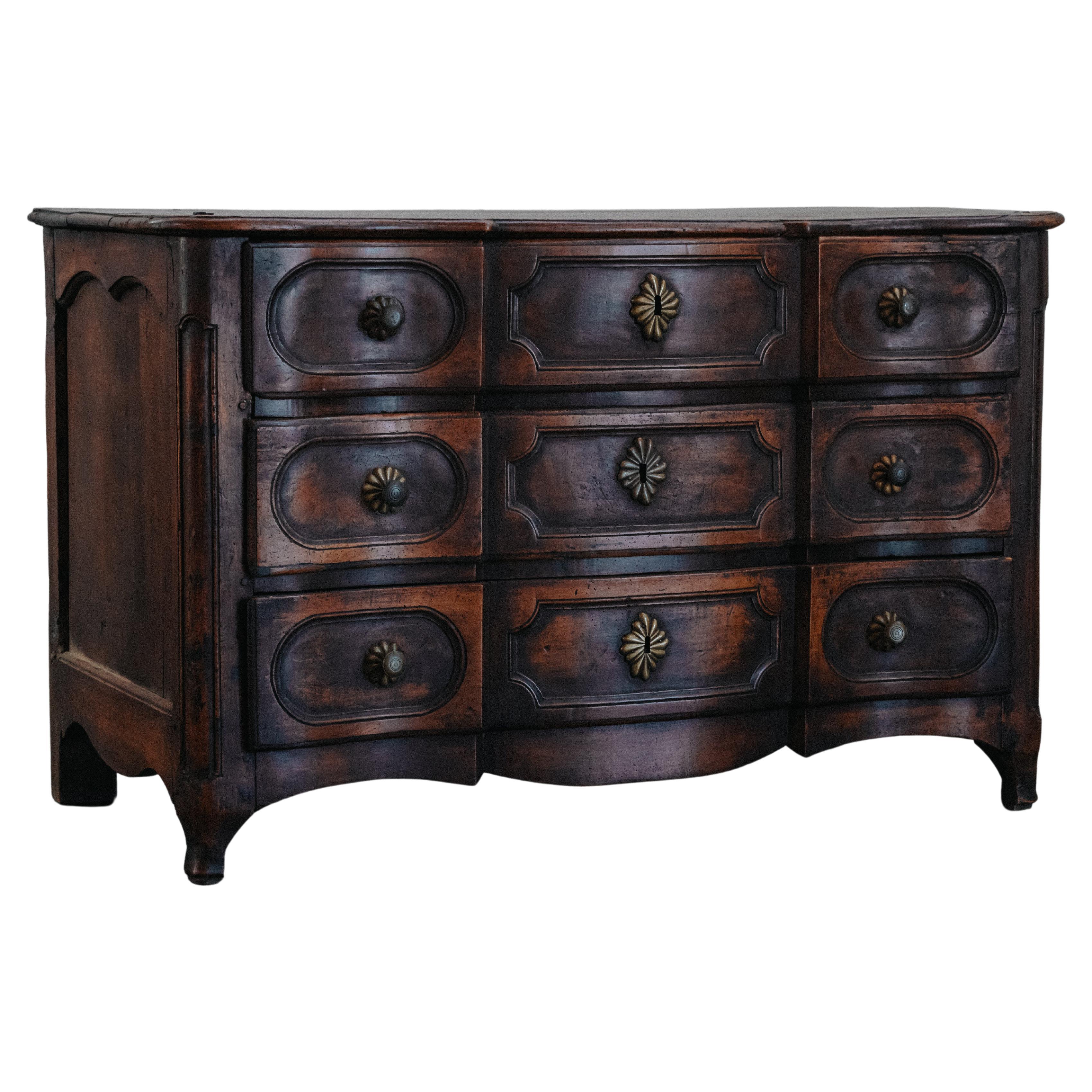 Early Walnut Chest of Drawers From France, Circa 1800