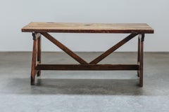 Tavolo consolle in legno di noce proveniente dall'Italia, CIRCA 1850