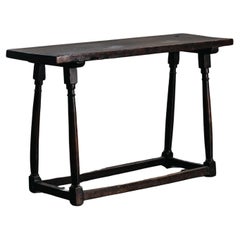 Early Walnut Console Table From Italy, Circa 1850