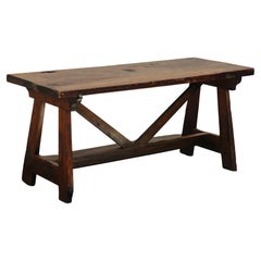 Early Walnut Console Table From Italy, Circa 1850