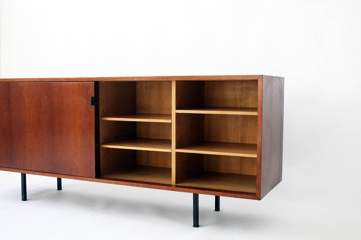20th Century Early Walnut Credenza by Florence Knoll for Knoll