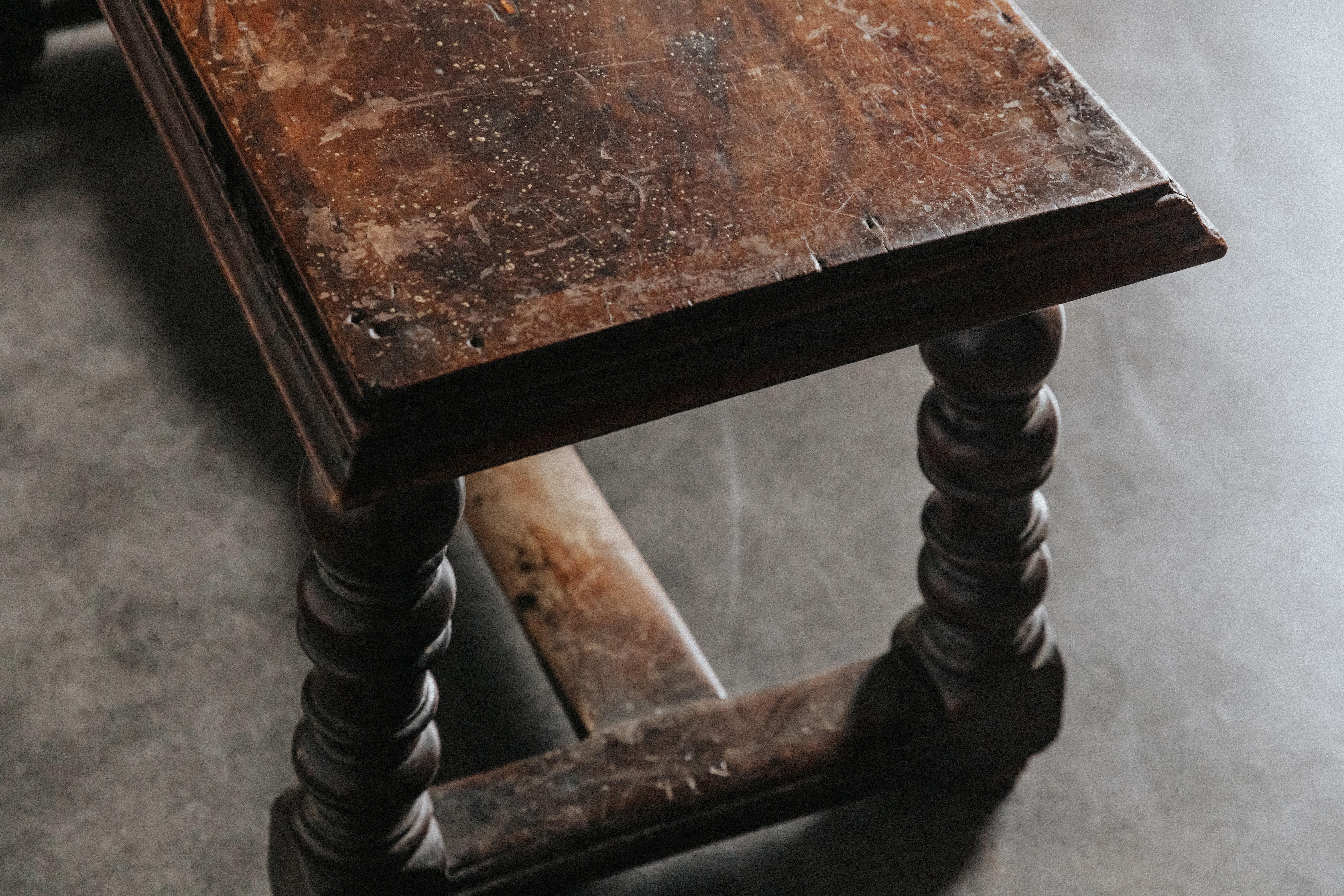 European Early Walnut Side Table From Italy, Circa 1800 For Sale