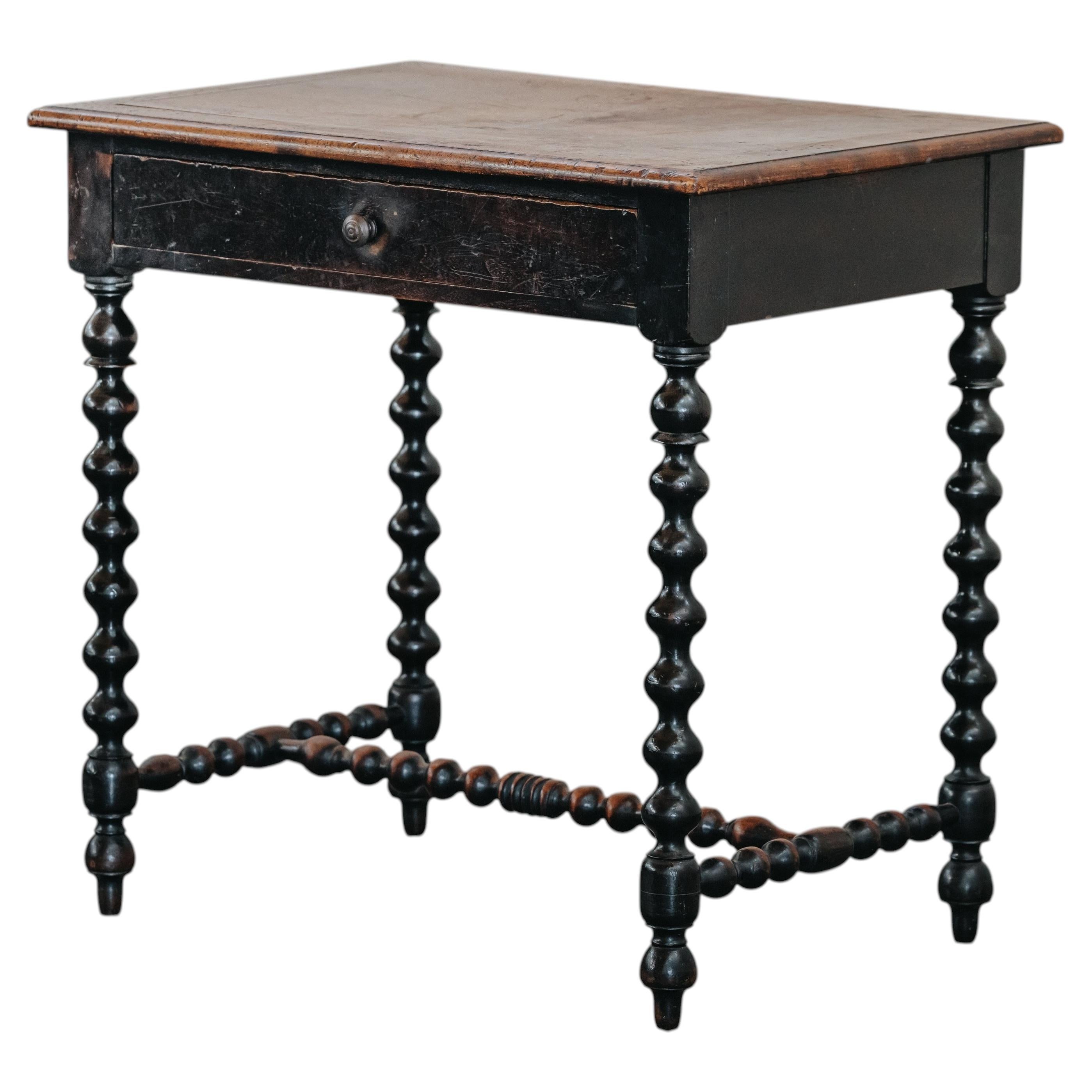 Early Walnut Side Table From Italy, Circa 1850