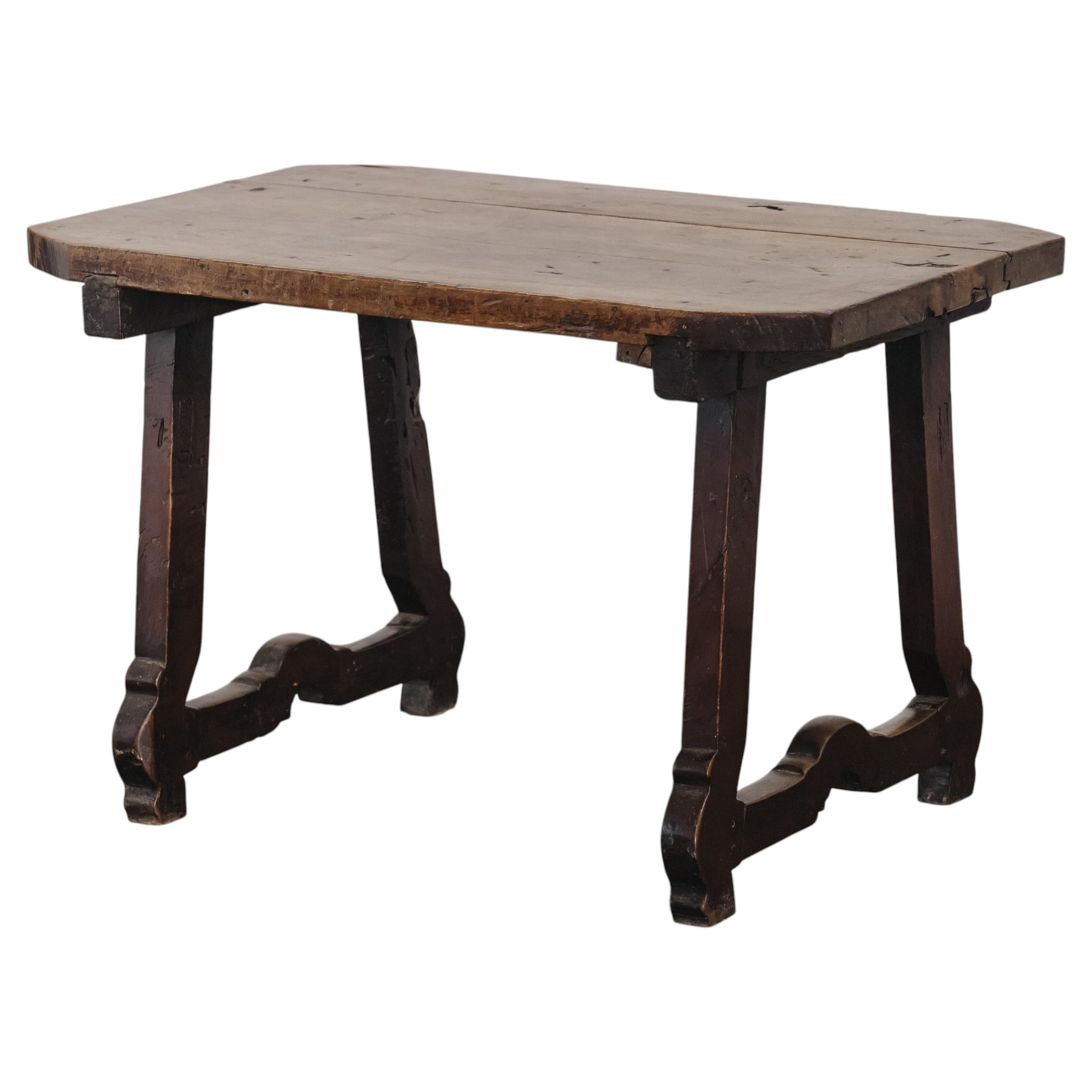 Early Walnut Table From Italy, Circa 1800