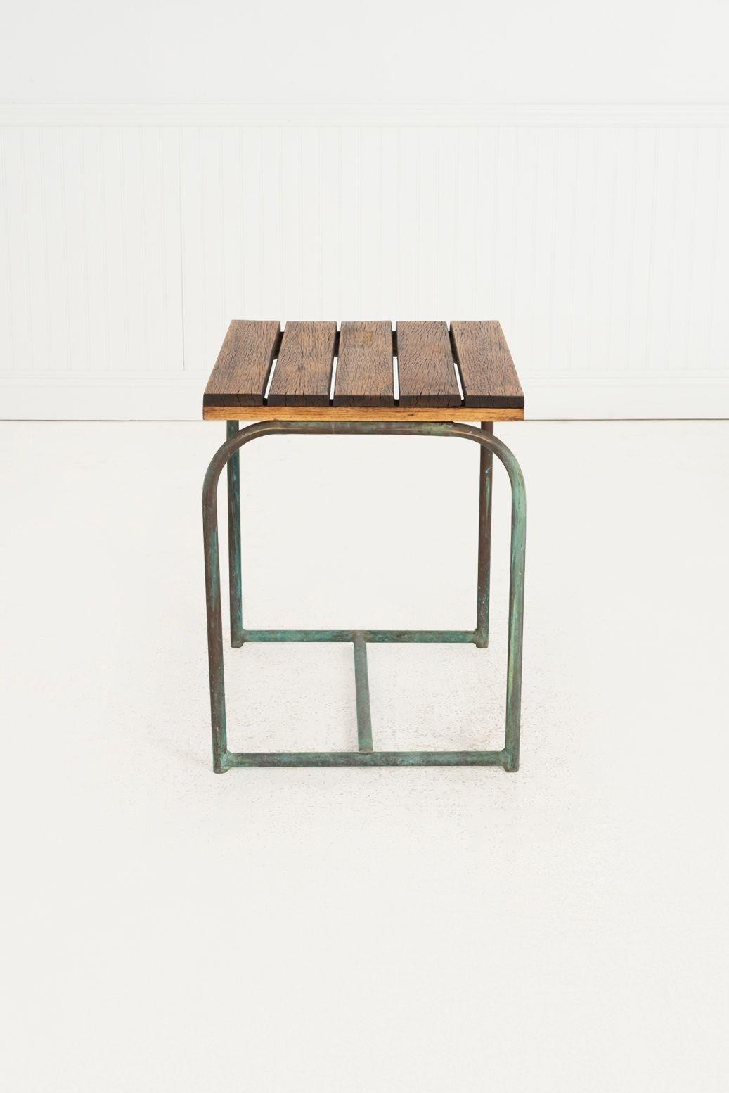 Early Walter Lamb Bronze Occasional Table, circa 1945 In Good Condition For Sale In Chicago, IL