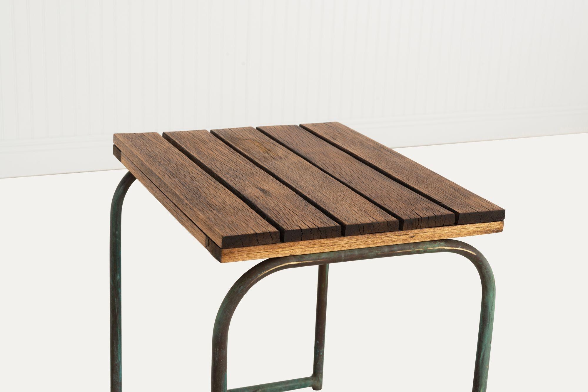 Mid-20th Century Early Walter Lamb Bronze Occasional Table, circa 1945 For Sale