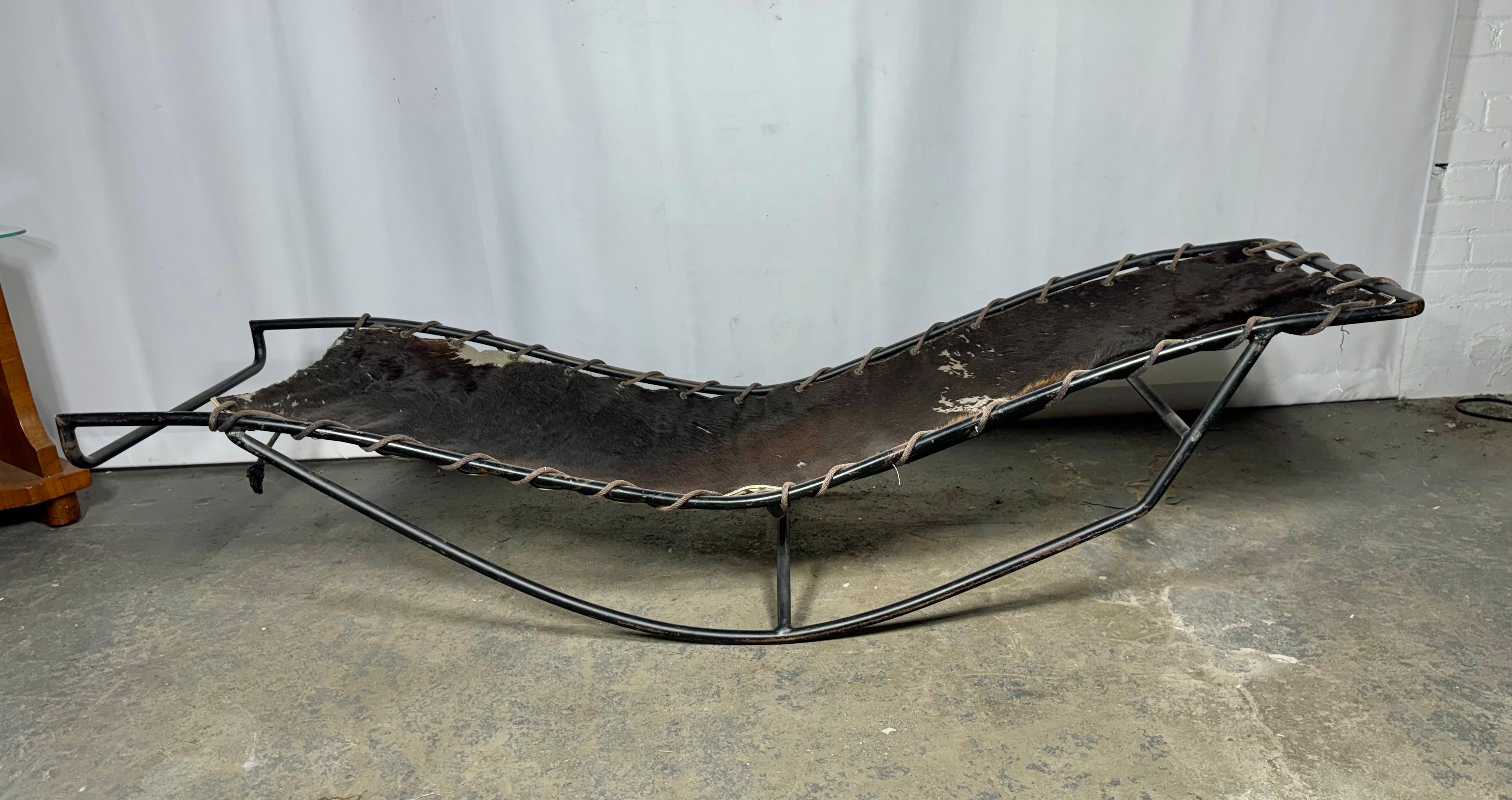 Early Walter Lamb / Brown Jordan Bronze & Pony 'Waikiki' Rocking Chaise, 1950s 1