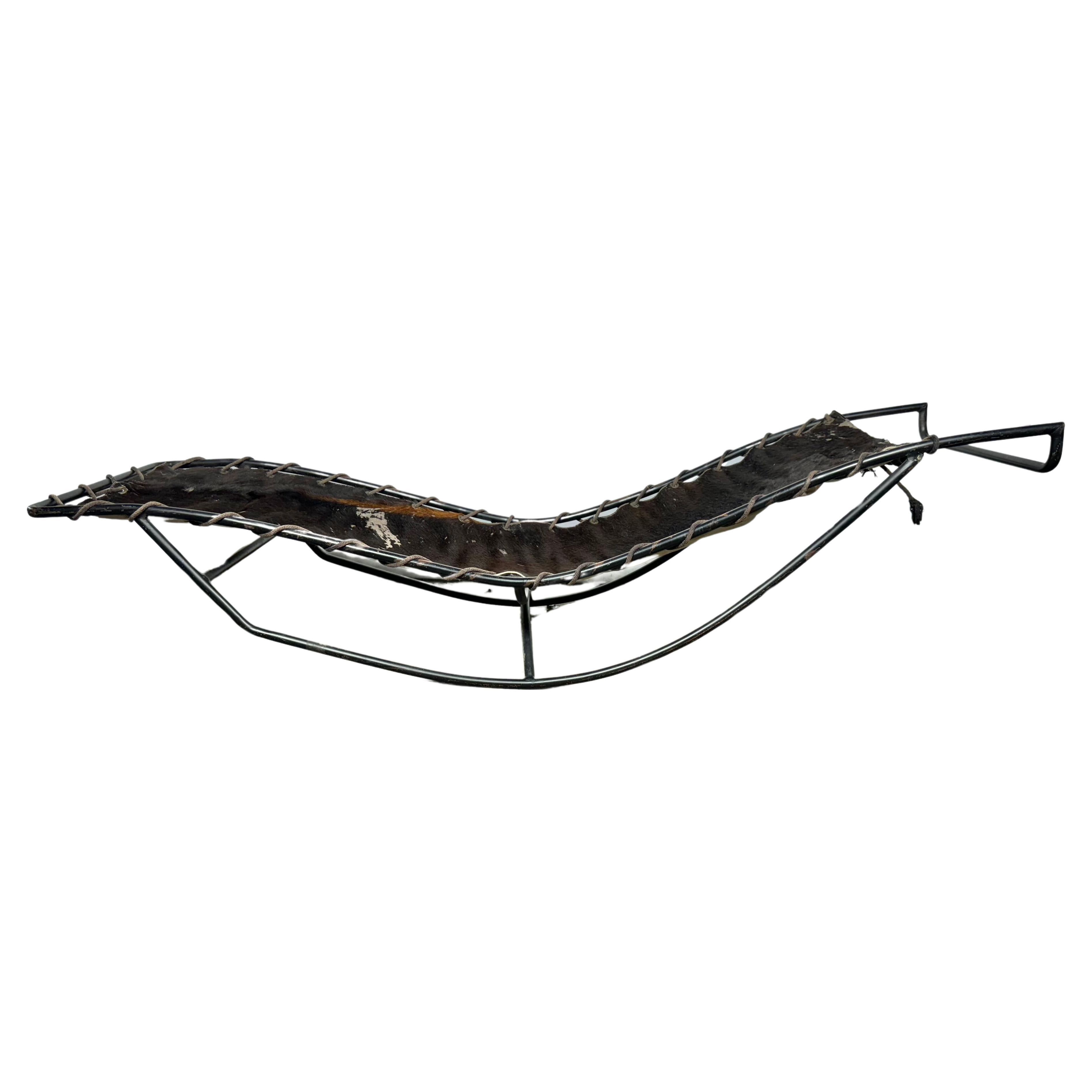 Early Walter Lamb / Brown Jordan Bronze & Pony 'Waikiki' Rocking Chaise, 1950s