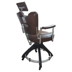 Sedia da shampoo reclinabile Warren McArthur, modello personalizzato con base in Wood, anni '30