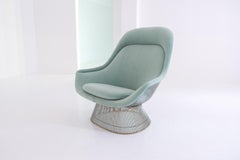 Früher Warren Platner Easy Chair von Knoll, gepolstert mit Kvadrat-Strick-Samt