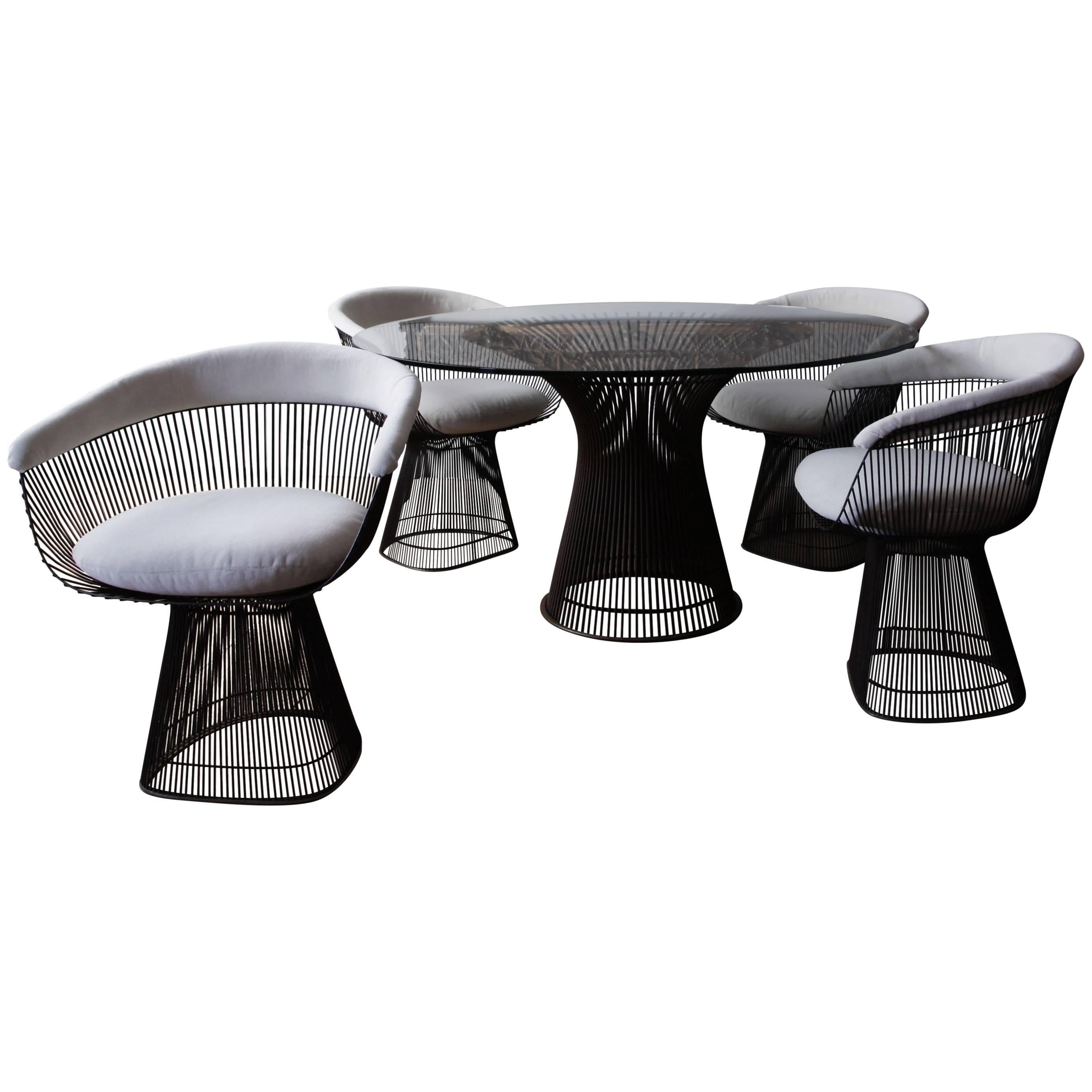 Set of Four Early Warren Platner for Knoll Dining Chairs