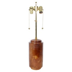 Early Waylande Gregory Handmade Glazed Butterscotch Pottery Table Lamp