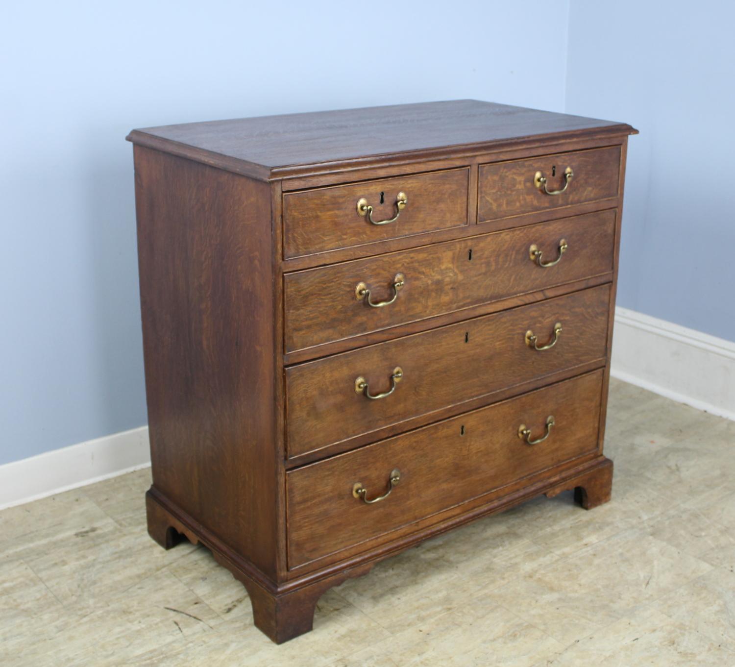 English Early Welsh Oak Chest of Drawers For Sale