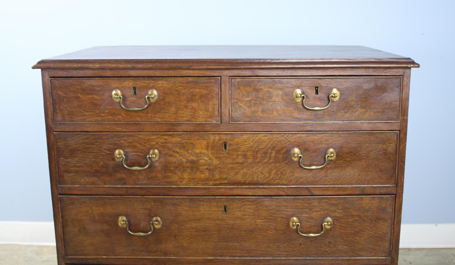 18th Century Early Welsh Oak Chest of Drawers For Sale