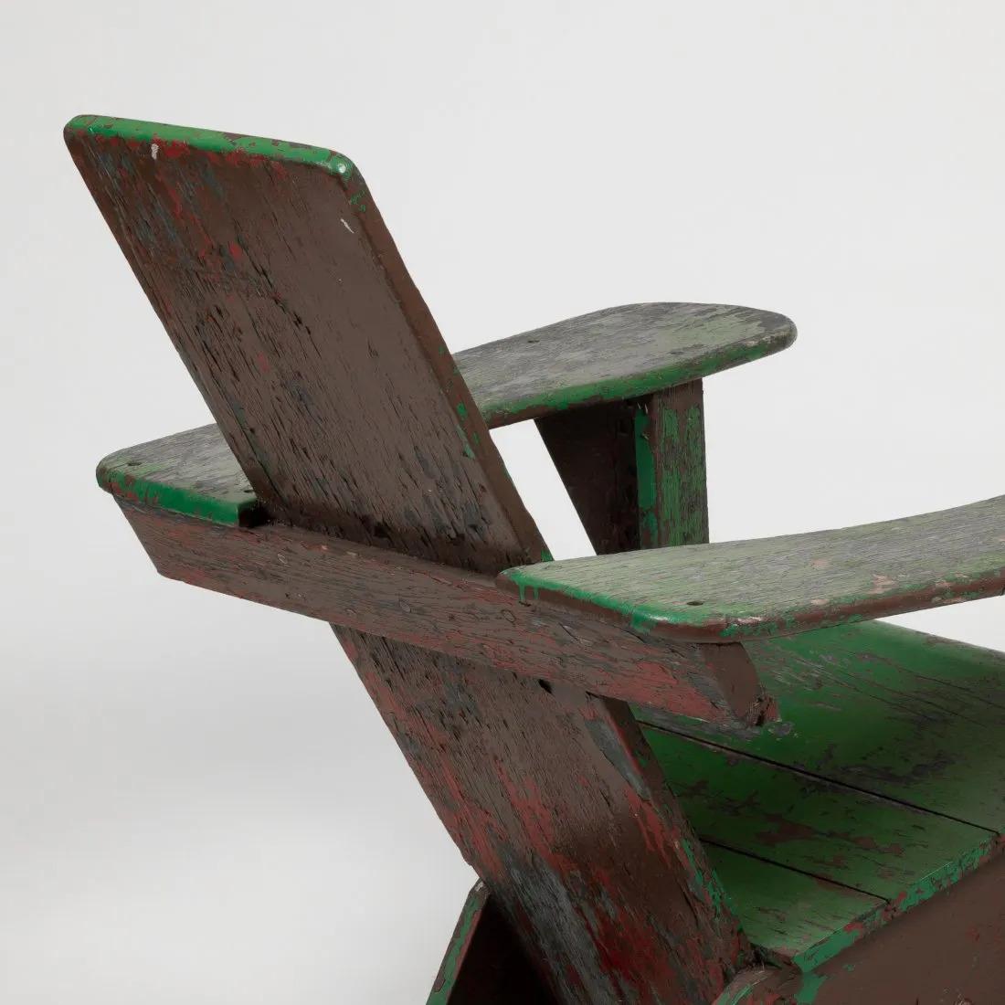 Früher Westport-Stuhl von Thomas Lee und Harry Bunnell (Handbemalt) im Angebot