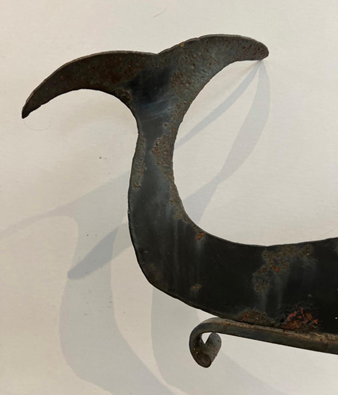 High Victorian Early Whale Weathervane Directional Hand Made