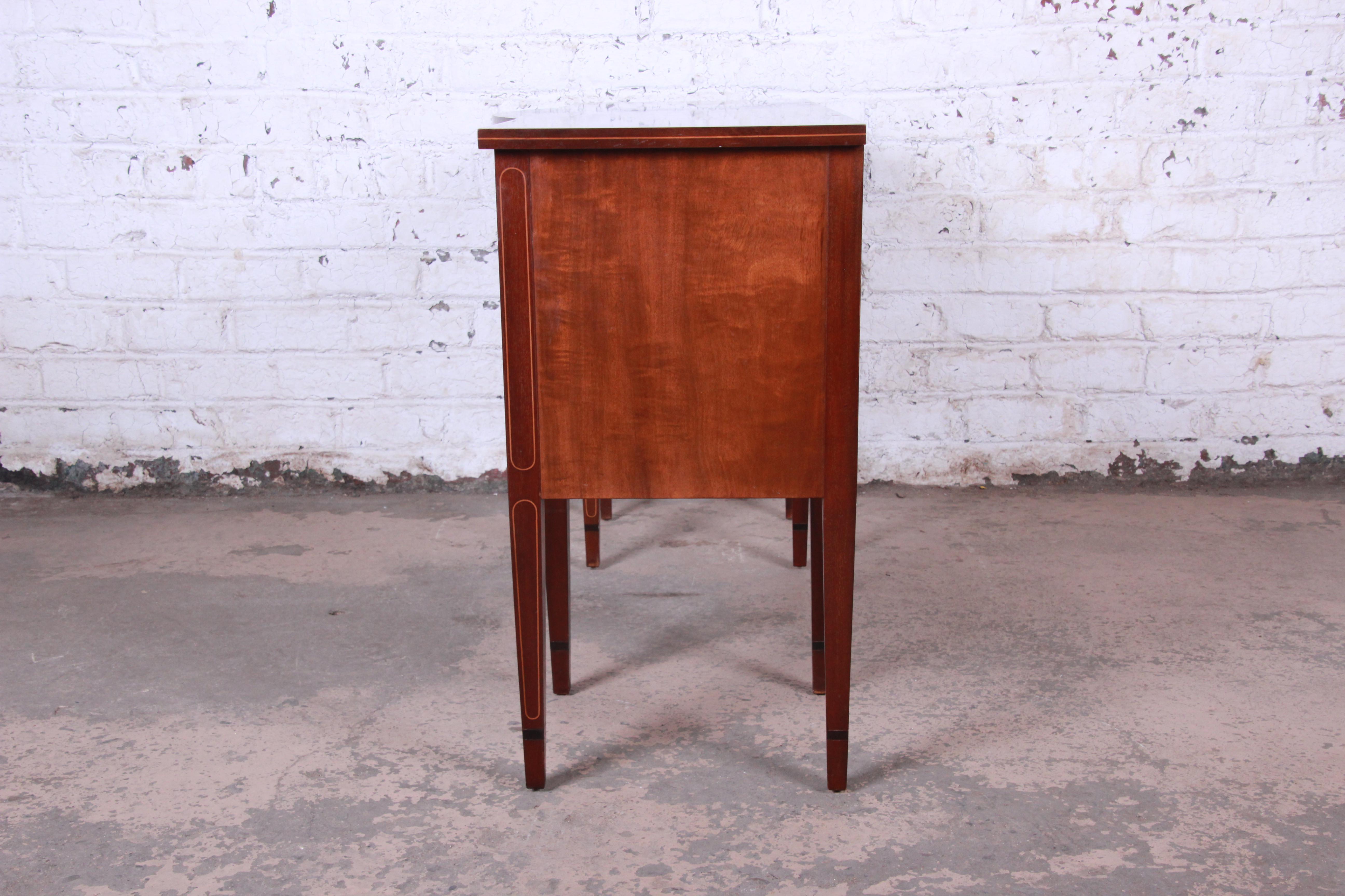 Early Widdicomb Hepplewhite Style Inlaid Mahogany Vanity Dresser With Mirror 3