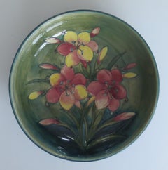 Early William Moorcroft Pottery Large Bowl in Freesia Pattern, circa 1935