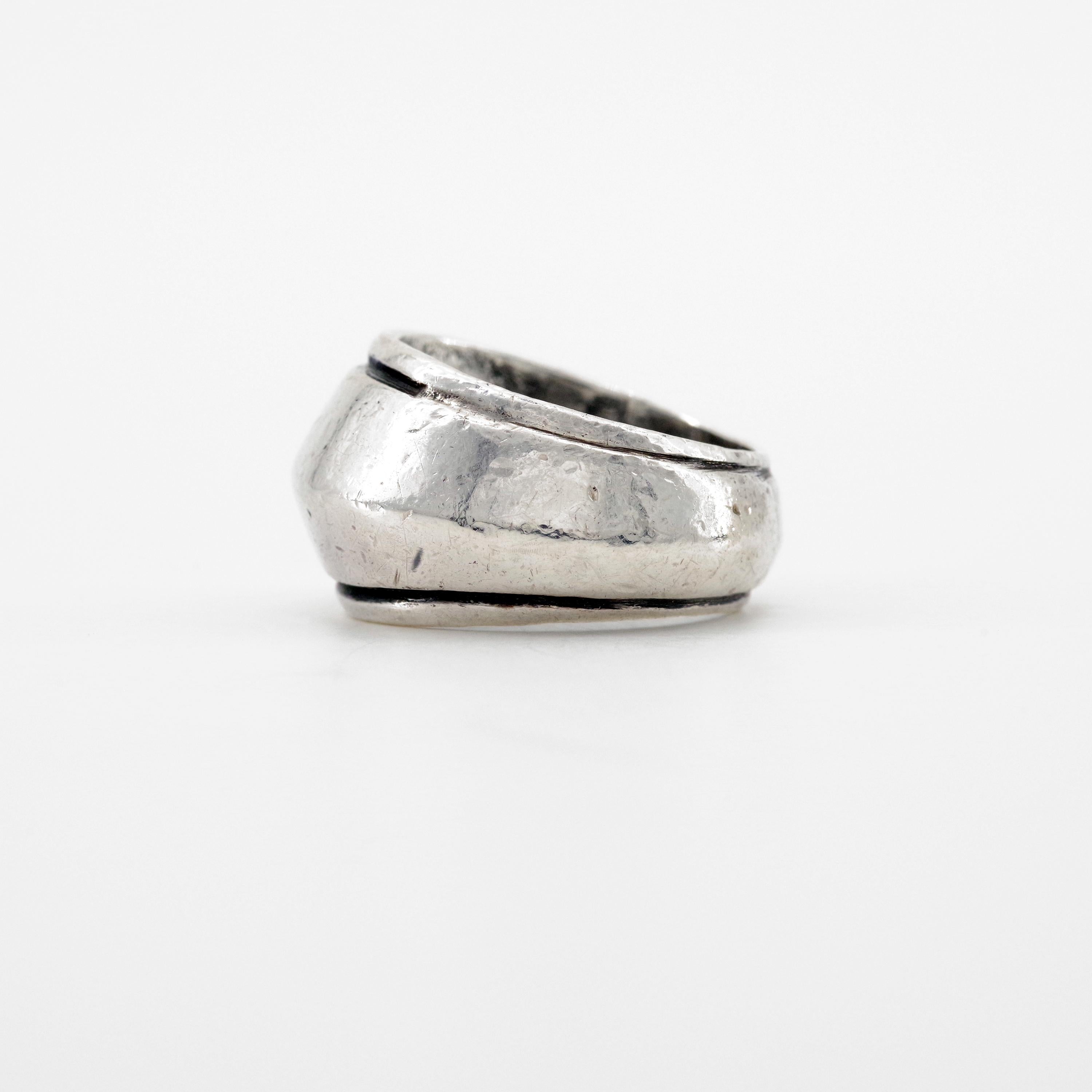 heavy silver ring