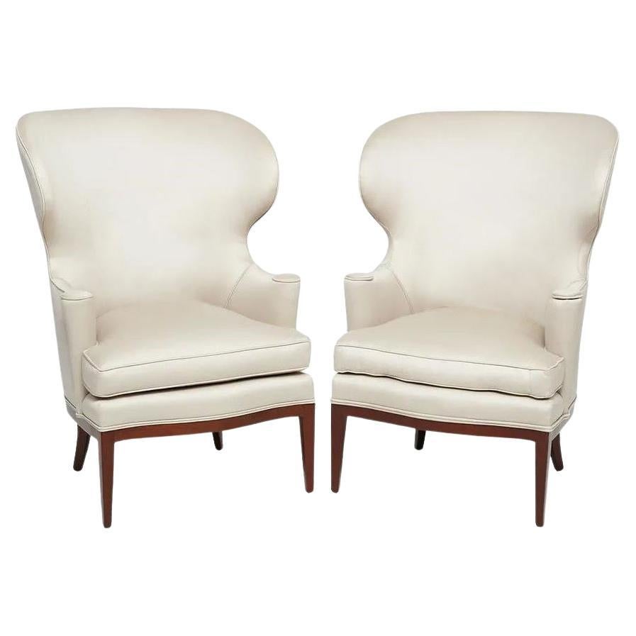 Early Wingback Chairs by Edward Wormley for Dunbar, c. 1940s