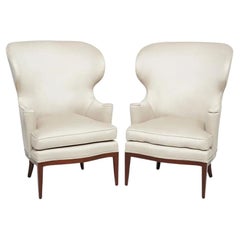 Early Wingback Chairs by Edward Wormley for Dunbar, c. 1940s