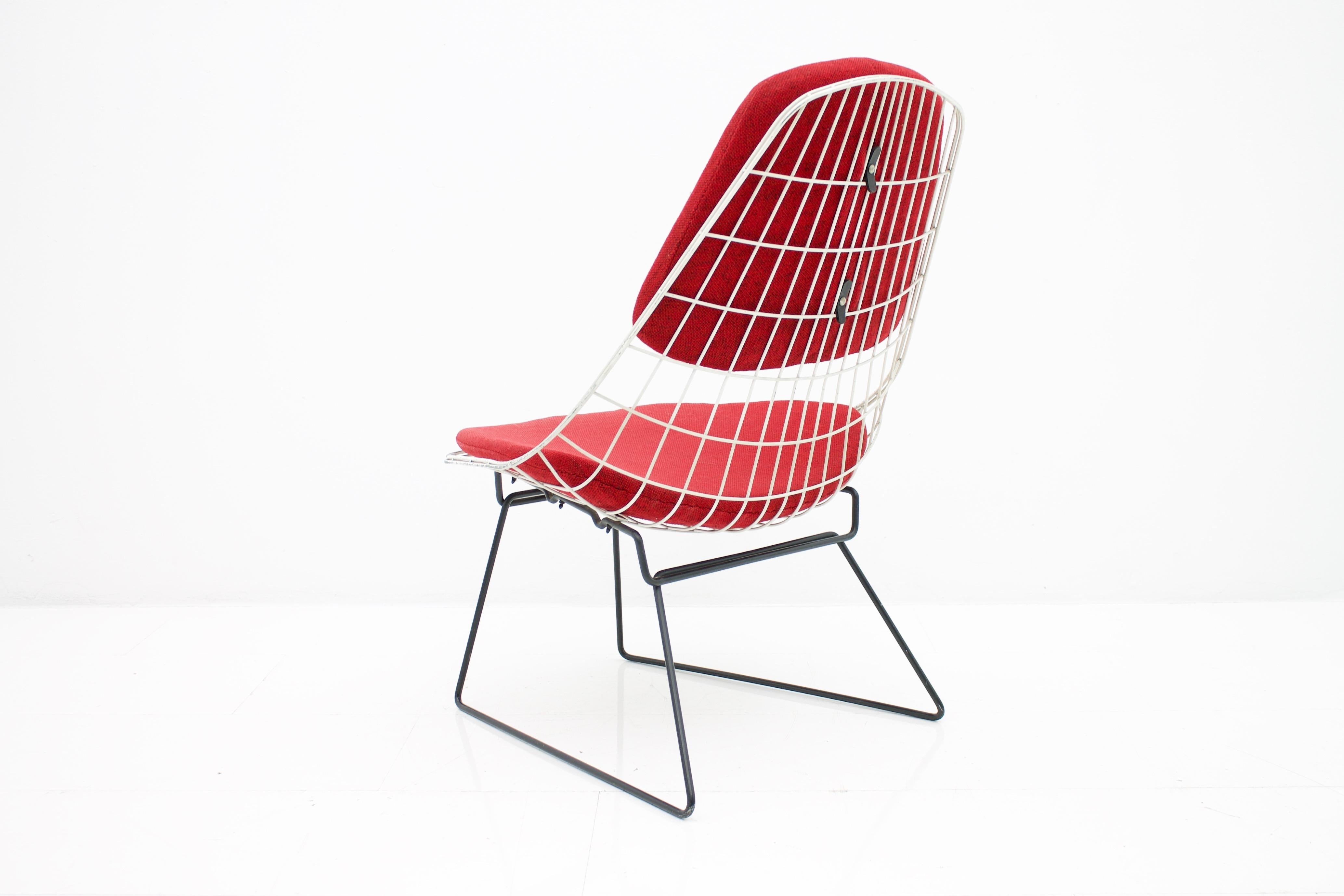 Early Wire Chair by Cees Braakman for Pastoe, 1958 In Good Condition For Sale In Frankfurt / Dreieich, DE
