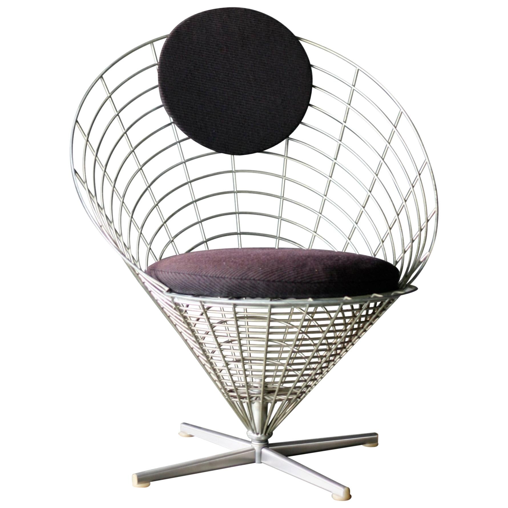 Early Wire Cone Lounge Chair by Verner Panton