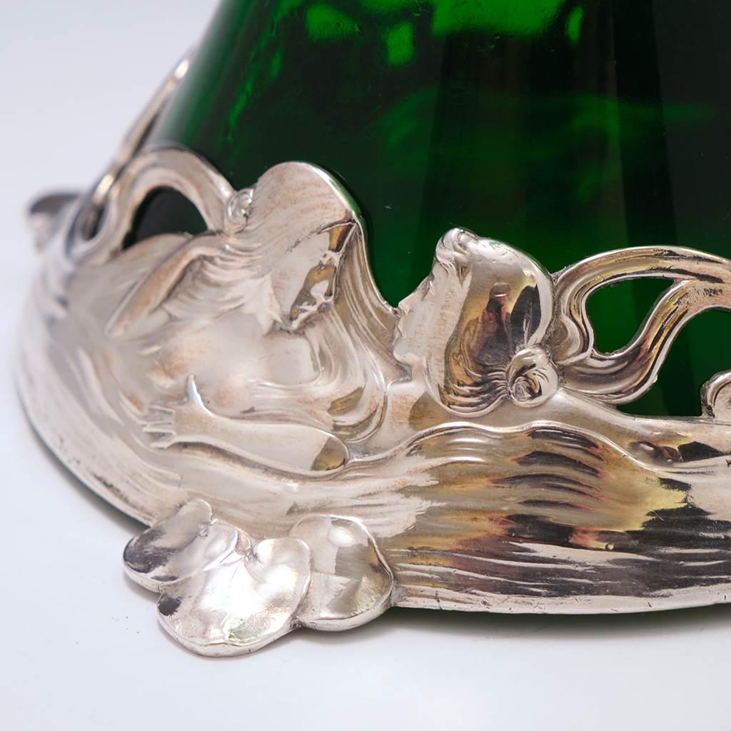 Early WMF Art Nouveau Glass Claret Jug c1895 For Sale 4