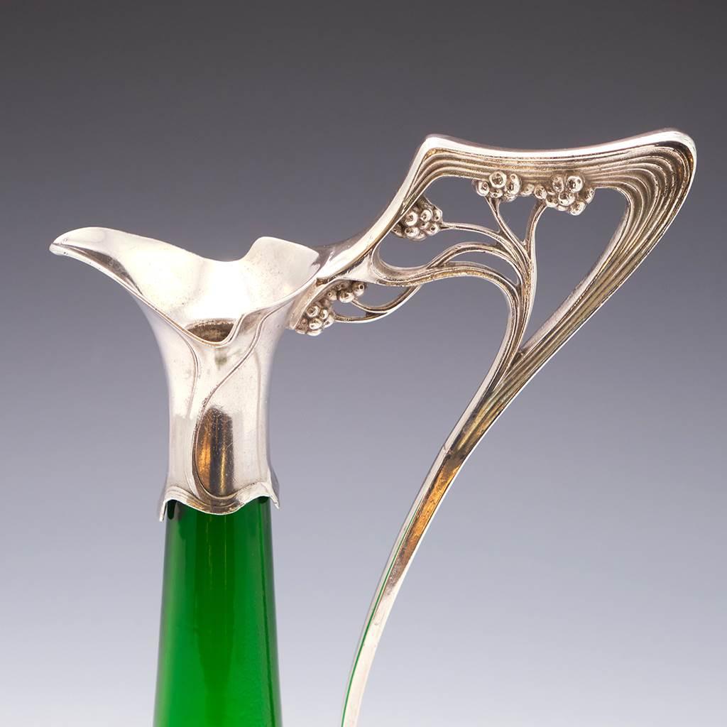 Caraffa di vetro Art Nouveau WMF del 1895 circa In condizioni buone a Tunbridge Wells, GB