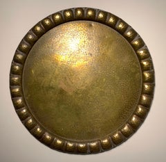Early WMF Large Hammered Brass Charger or Tray