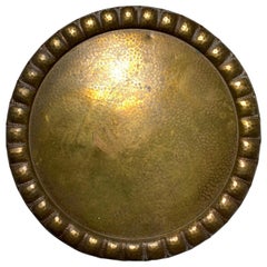 Early WMF Large Hammered Brass Charger or Tray