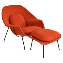 Early Womb Chair and Ottoman by Eero Saarinen for Knoll, c. 1952