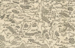 Early Woodcut Map of Franconia and Surrounding Regions, 1628