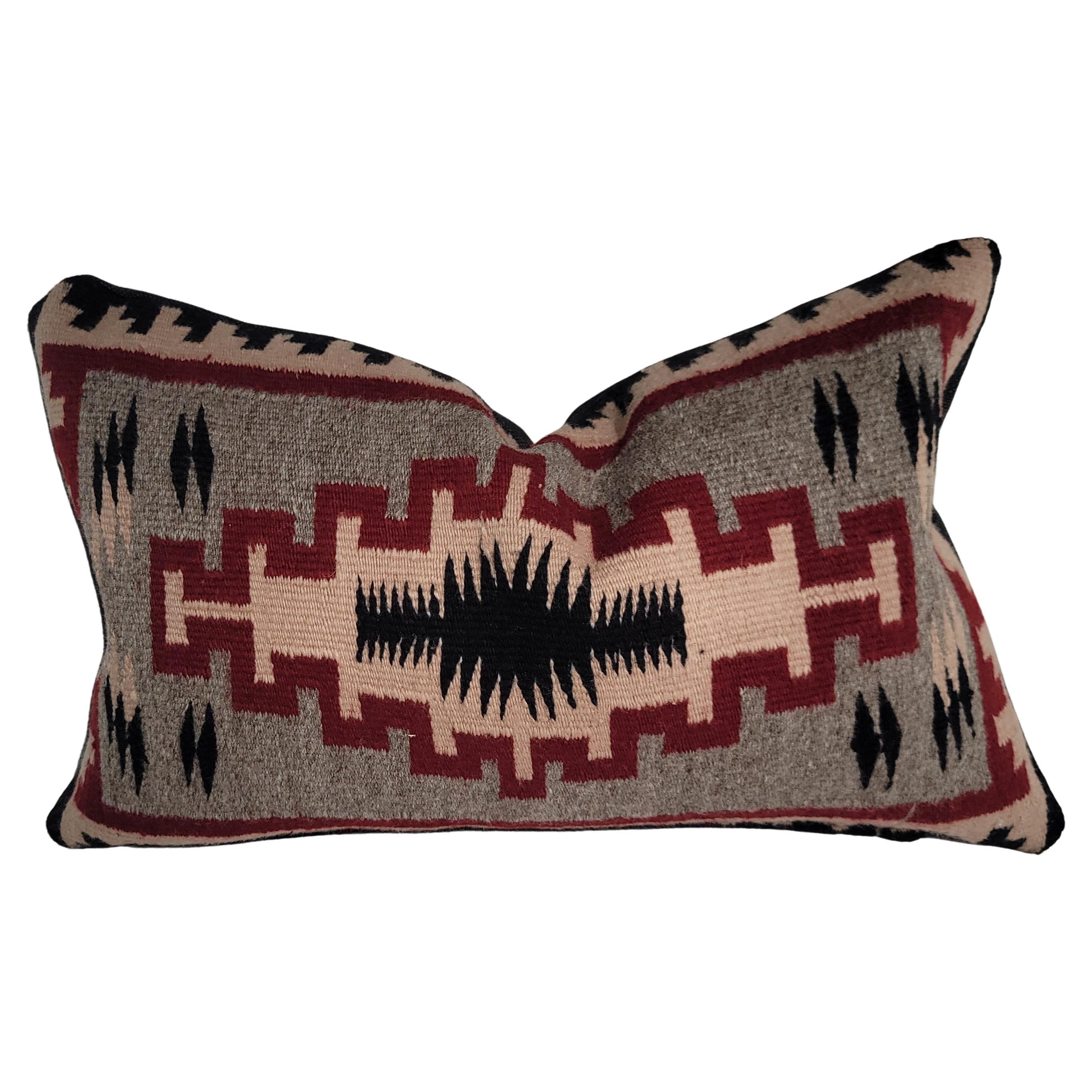 Early Wool German-Town Pillow For Sale
