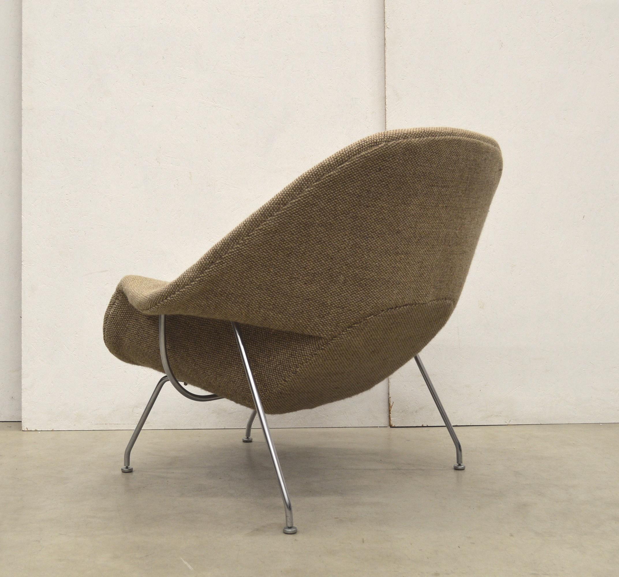 Fait main Chaise Womb en laine ancienne d'Eero Saarinen pour Knoll, années 1960 en vente