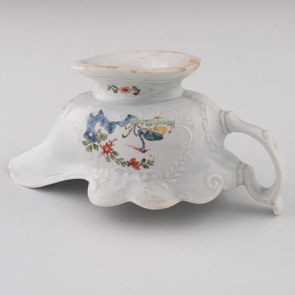 Early Worcester Strutting Birds High Footed Sauceboat c1753-55 For Sale 2