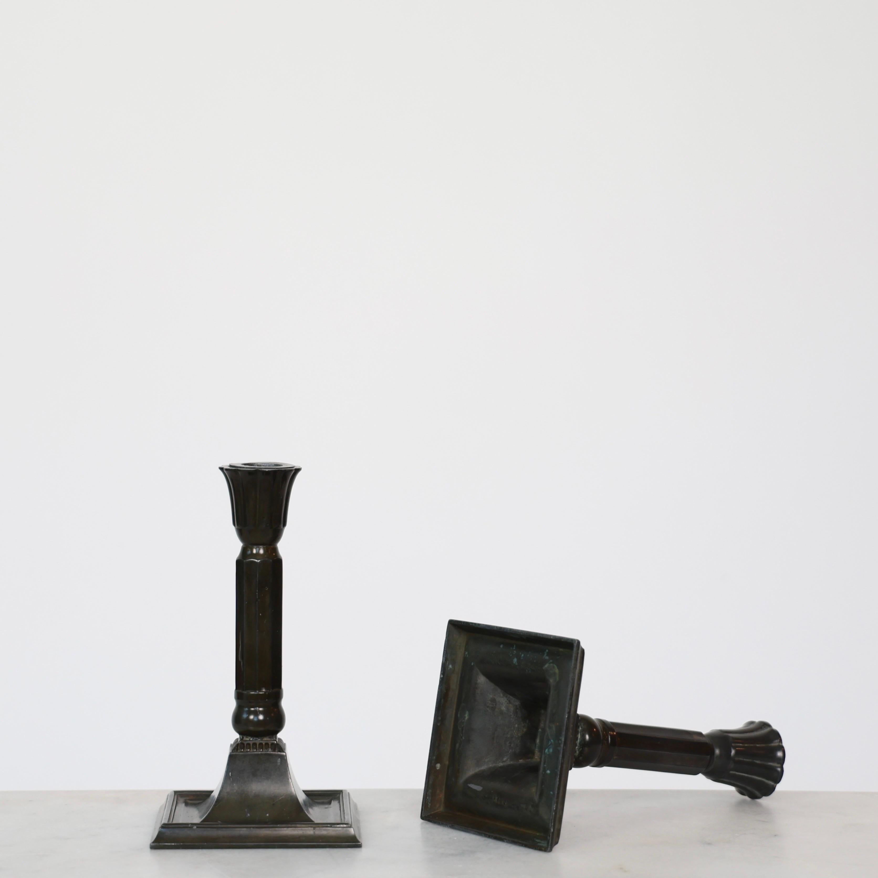 Metallo Candelieri Just Andersen, anni '20, Danimarca in vendita